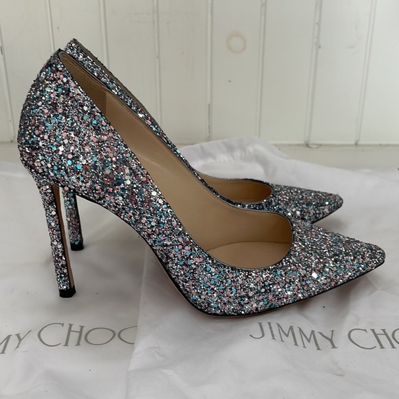 Jimmy Choo Romy glitter pumps 37.5 - Picture 5 of 5